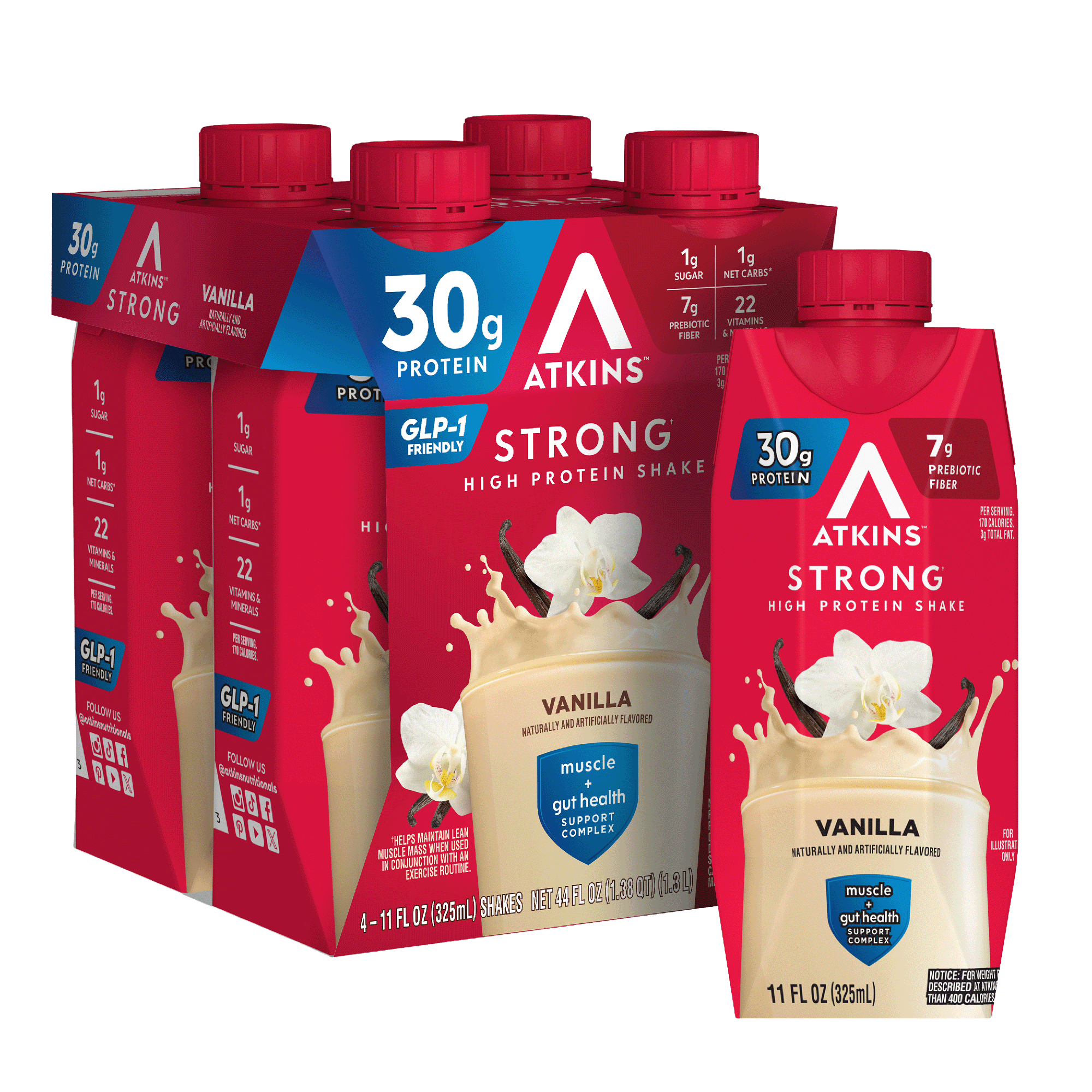 Atkins Strong Vanilla 30g Protein Shake